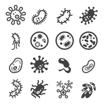 Bacteria icon Stock Illustration