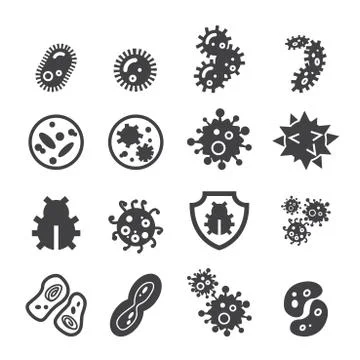 Bacteria icon Stock Illustration