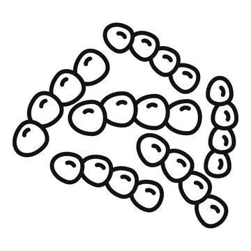Bacteria icon outline vector. Lactobacillus probiotic 스톡 일러스트