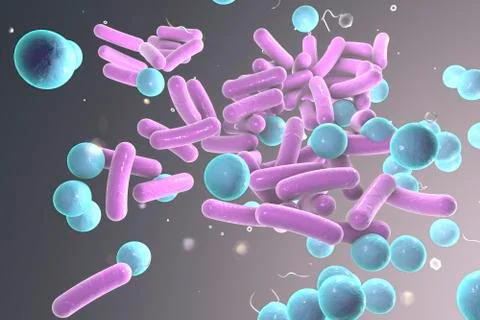 Bacteria, illustration Illustrazione stock