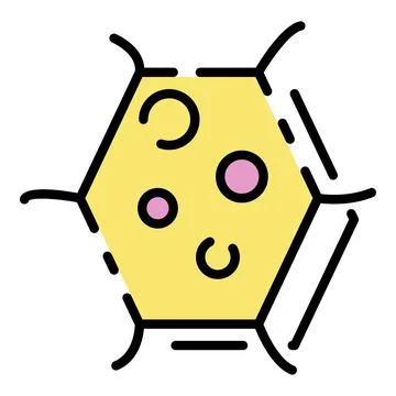 Bacteria inside the cell icon color outline vector イラスト素材