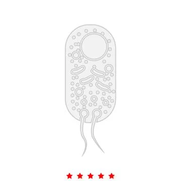 Bacteria it is icon . Stock Illustration