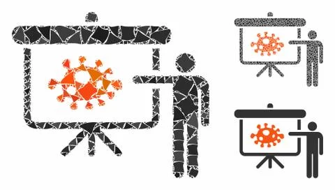 Bacteria lecture Mosaic Icon of Rough Elements Stockillustratie