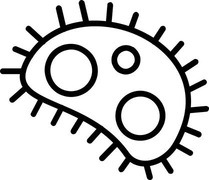 Bacteria Line Icon Design Stock Illustration