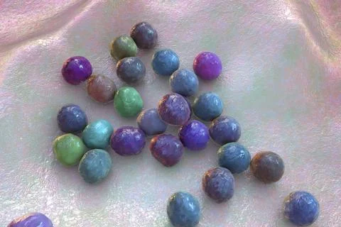 Bacteria methicillin-resistant Staphylococcus aureus MRSA Ilustração Stock