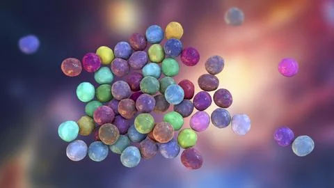 Bacteria methicillin-resistant Staphylococcus aureus MRSA Ilustração Stock