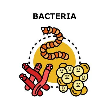 Bacteria micro organisms causing infection and disease concept Stock Illustration
