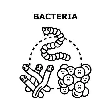 Bacteria micro organisms causing infection and disease concept Stock Illustration