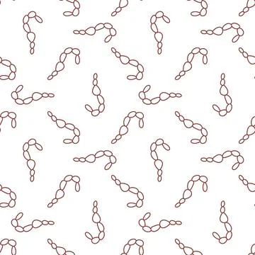 Bacteria Microbe vector red seamless pattern Stockillustratie