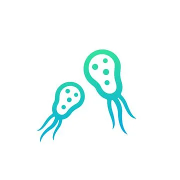 Bacteria, microbes vector illustration Stock Illustration