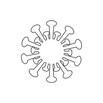 Bacteria, microbes, virus icon Stock Illustration