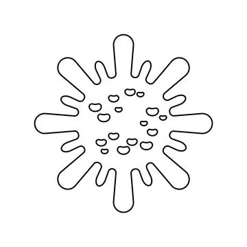 Bacteria, microbes, virus icon Stock Illustration