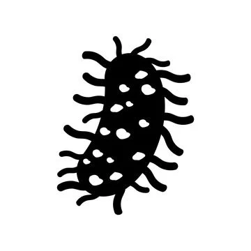 Bacteria, microbes, virus icon Stock Illustration