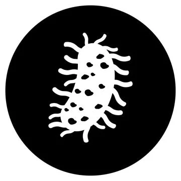 Bacteria, microbes, virus icon Stock Illustration