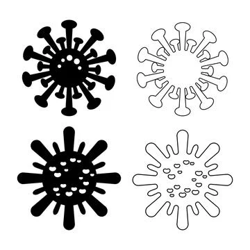 Bacteria, microbes, virus icon Stock Illustration