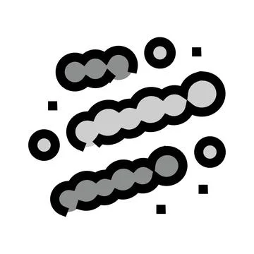 Bacteria microorganisms multiplying and spreading disease concept Stock Illustration