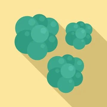 Bacteria molecule icon, flat style Stock Illustration