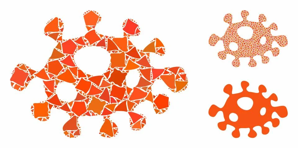 Bacteria Mosaic Icon of Bumpy Items Stockillustratie