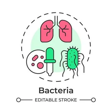 Bacteria multi color concept icon Stock Illustration