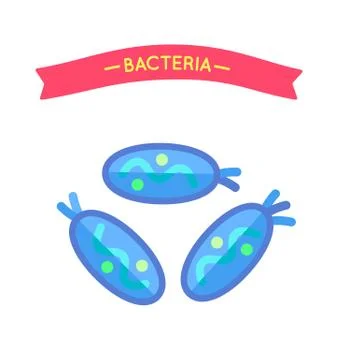 Bacteria or Microbe Life Form Under Microscope Stock Illustration