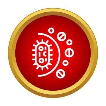 Bacteria or virus being stopped by protective shield Stock Illustration