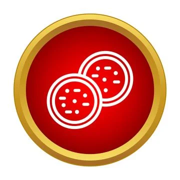 Bacteria or virus microorganisms in petri dish icon Stock Illustration