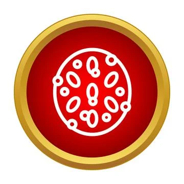 Bacteria or virus warning icon concept Stock Illustration
