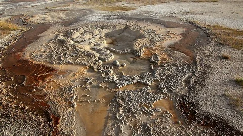 Bacteria Pools in Yellowstone Stock Footage 89411792