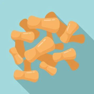 Bacteria probiotic icon flat . Gut prebiotic Stock Illustration