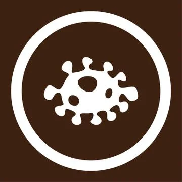Bacteria Rounded Vector Icon Illustrazione stock