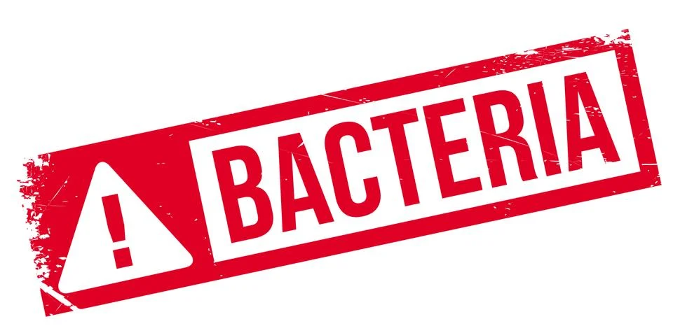 Bacteria rubber stamp 스톡 일러스트
