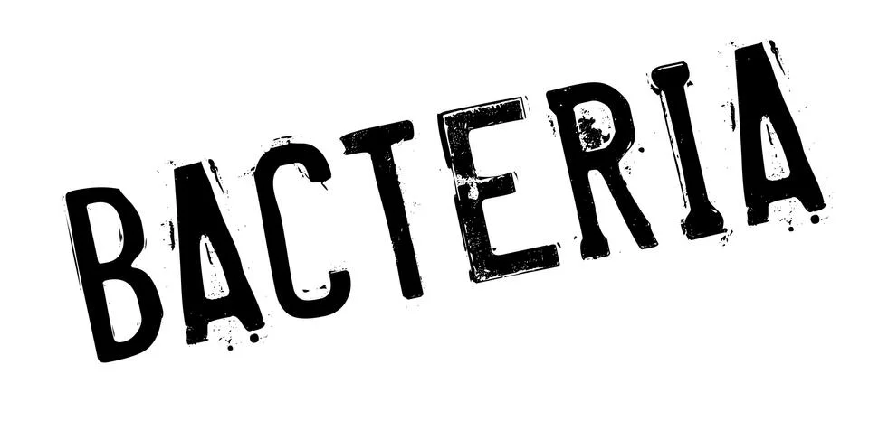 Bacteria rubber stamp 스톡 일러스트
