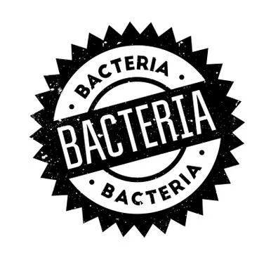 Bacteria rubber stamp 스톡 일러스트
