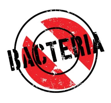 Bacteria rubber stamp 스톡 일러스트