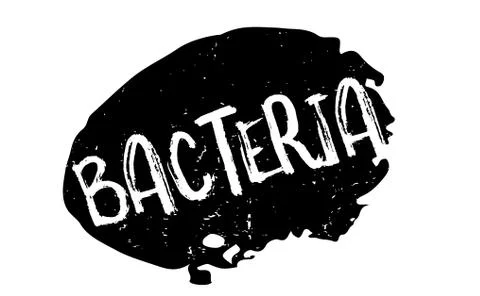 Bacteria rubber stamp 스톡 일러스트