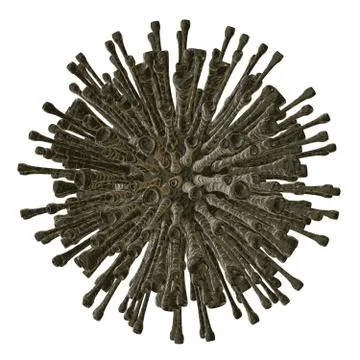 Bacteria seen under a  scanning microscope Stock Illustration