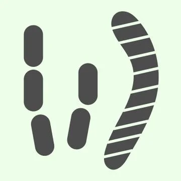 Bacteria solid icon. Probiotics bacteria and microorganism glyph style pictogram Stock Illustration