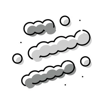 Bacteria streptococcus cells microbiology icon design Stock Illustration