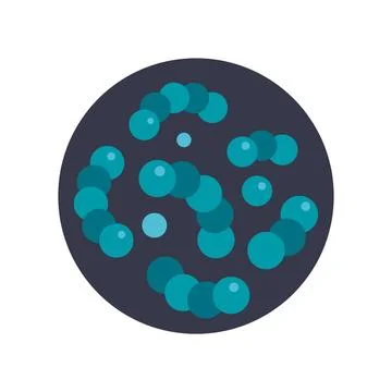 Bacteria streptococcus cells replicating causing infection Stock Illustration