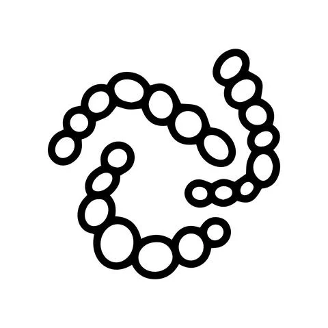 Bacteria streptococcus line vector doodle icon design Stock Illustration