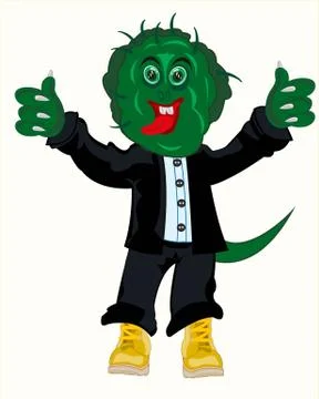 Bacteria in suit Stock Illustration