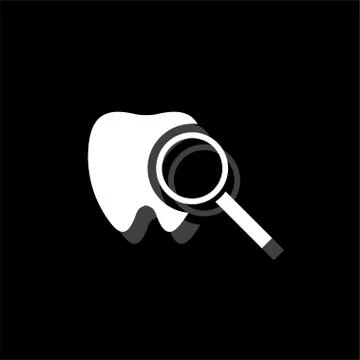 Bacteria on Tooth icon flat Stock Illustration