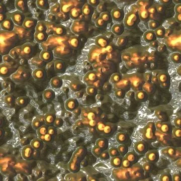 Bacteria under microscope Stock Illustration