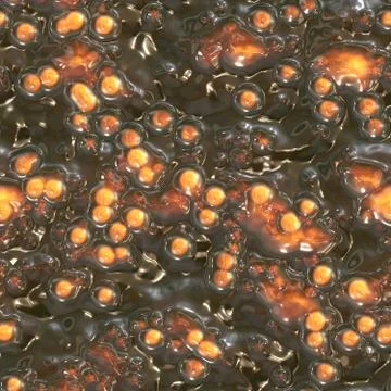 Bacteria under microscope Stock Illustration