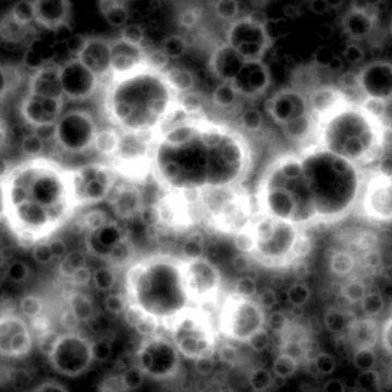 Bacteria under microscope Stock Illustration