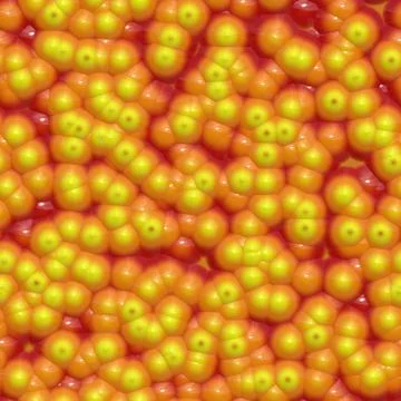 Bacteria under microscope Ilustração Stock