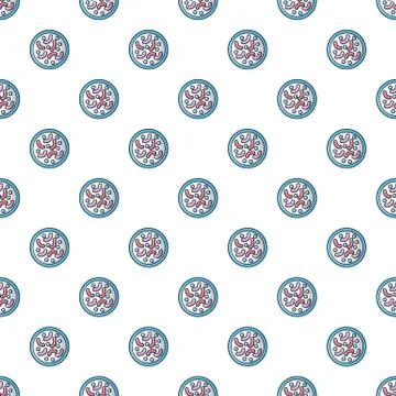 Bacteria under microscope pattern seamless イラスト素材