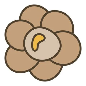 Bacteria vector Biology concept colored creative icon or sign Stock Illustration