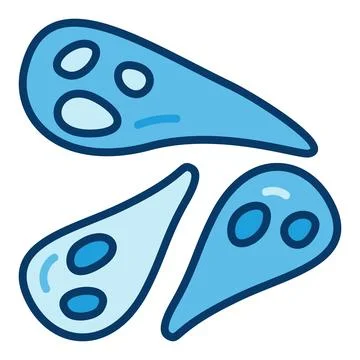 Bacteria vector concept blue icon or symbol Stock Illustration