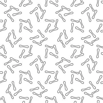 Bacteria vector concept outline minimal seamless pattern Stock Illustration